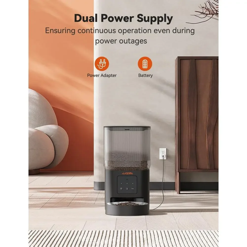 WOPET Automatic Cat or dog Feeder, WiFi with APP Control for Remote Feeding,
